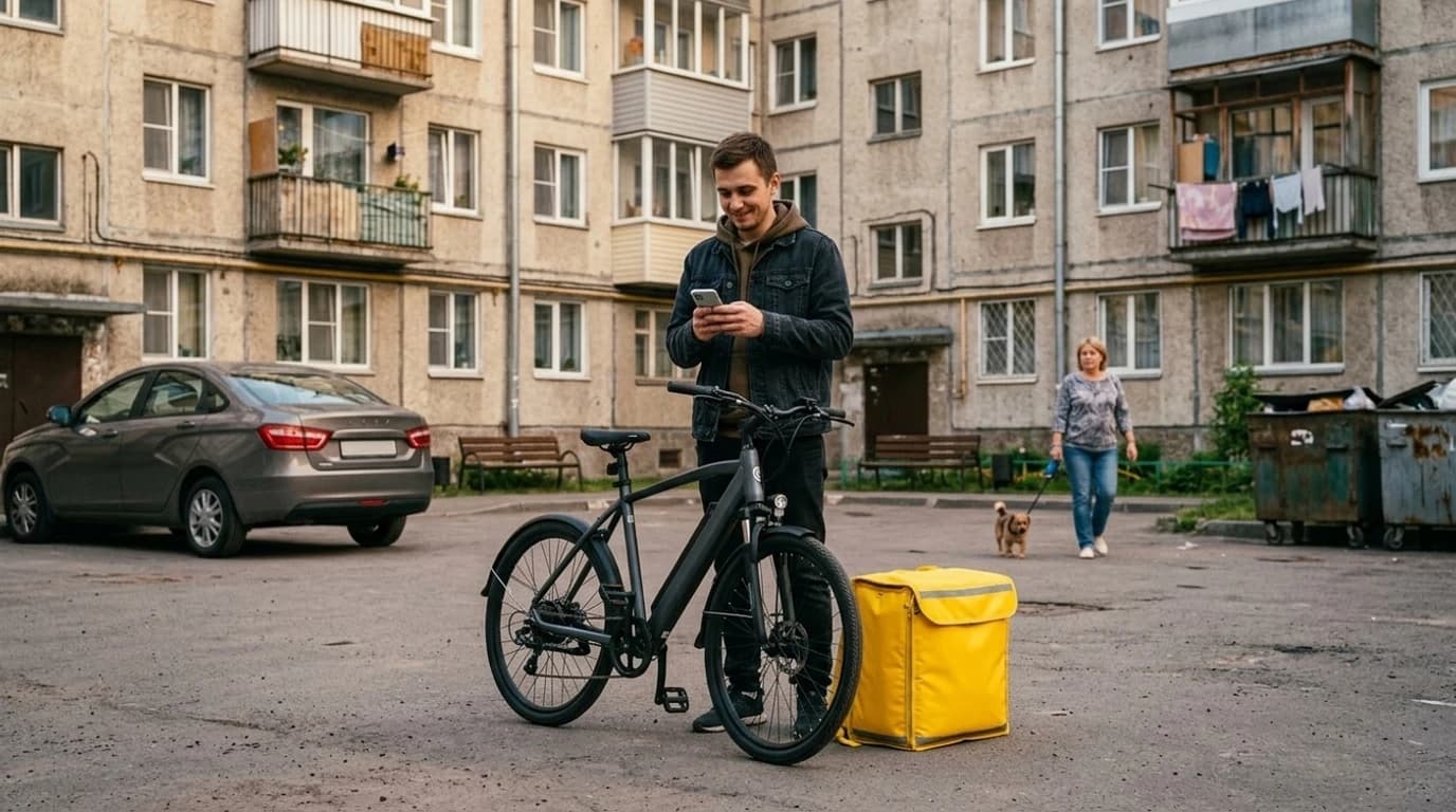 От нуля до первого заказа: путь нового курьера на велосипеде